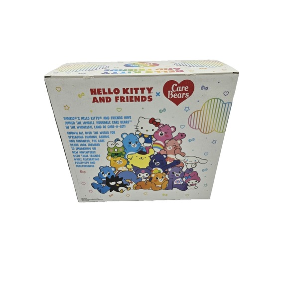Hello Kitty x Care Bears Plush Set Cheer Bear 2023 Basic Fun Sanrio Collectible - Picture 2 of 4
